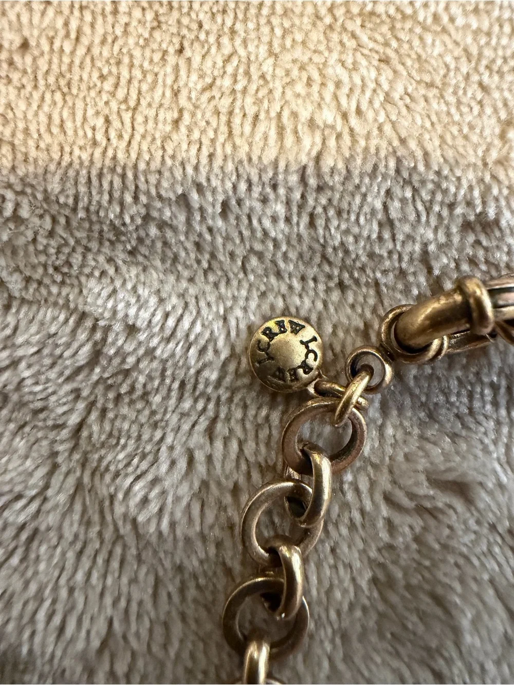 JCrew Clear Rivoli Crystal Statement Necklas Gold Tone Jenna Lyons Era Dust